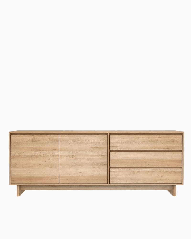 Natural Oak / Two Doors/Three Drawers (81")